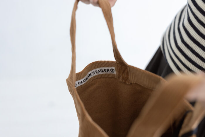 OMT PRINT CORDUROY MINI TOTE BAG brown 3