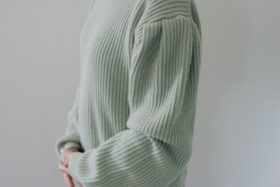 WOOL CASHIMERE 12G PUFF PULLOVER P.green 4