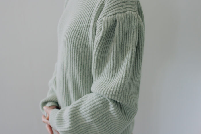 WOOL CASHIMERE 12G PUFF PULLOVER P.green 4