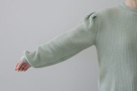 WOOL CASHIMERE 12G PUFF PULLOVER P.green 5