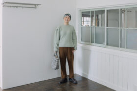 WOOL CASHIMERE KNIT PANTS brown 6