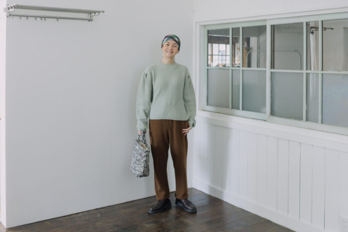 WOOL CASHIMERE KNIT PANTS brown 6