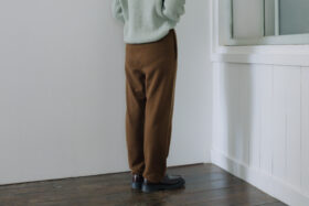 WOOL CASHIMERE KNIT PANTS brown 3