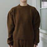 WOOL CASHIMERE 12G PUFF PULLOVER brown