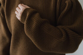 WOOL CASHIMERE 12G PUFF PULLOVER brown 4