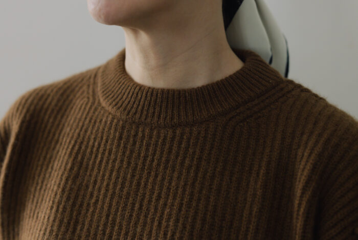 WOOL CASHIMERE 12G PUFF PULLOVER brown 5