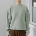 WOOL CASHIMERE 12G PUFF PULLOVER P.green