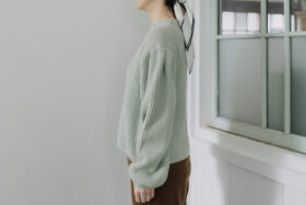WOOL CASHIMERE 12G PUFF PULLOVER P.green 2