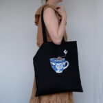 No.8266  B.W. MILK TEA TOTE BAG black 8-10月