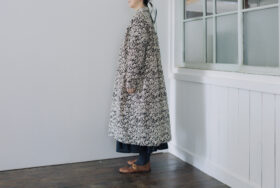 WILD BERRY YOKE GATHER COAT 2