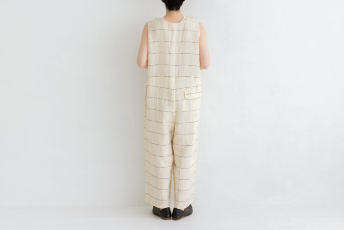 予約 Sleeveless Ruffle Combinaison check 3