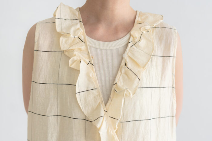 予約 Sleeveless Ruffle Combinaison check 4