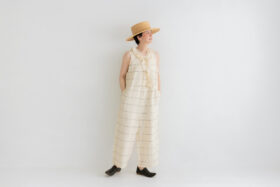 予約 Sleeveless Ruffle Combinaison check 5