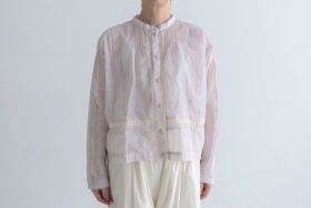 予約 RS1 Airy Pintuck Lace Blouse pale pink 9月中〜9月末 1