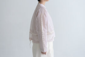 予約 RS1 Airy Pintuck Lace Blouse pale pink 9月中〜9月末 2
