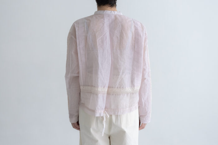 予約 RS1 Airy Pintuck Lace Blouse pale pink 9月中〜9月末 3