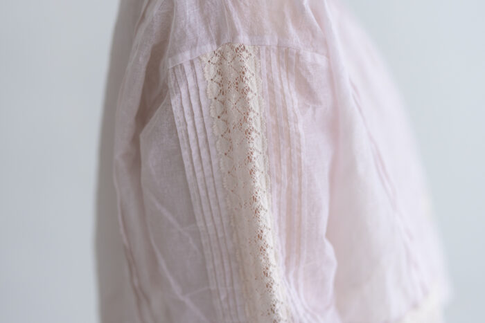 予約 RS1 Airy Pintuck Lace Blouse pale pink 9月中〜9月末 5