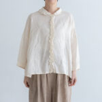予約 LA475 PAUL FRILL SHIRT milk 6月初〜6月中