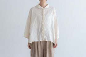 予約 LA475 PAUL FRILL SHIRT milk 6月初〜6月中 1