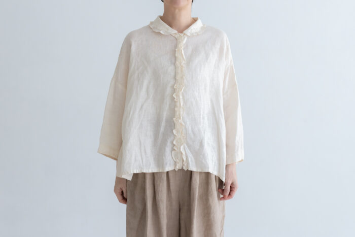 予約 LA475 PAUL FRILL SHIRT milk 6月初〜6月中 1