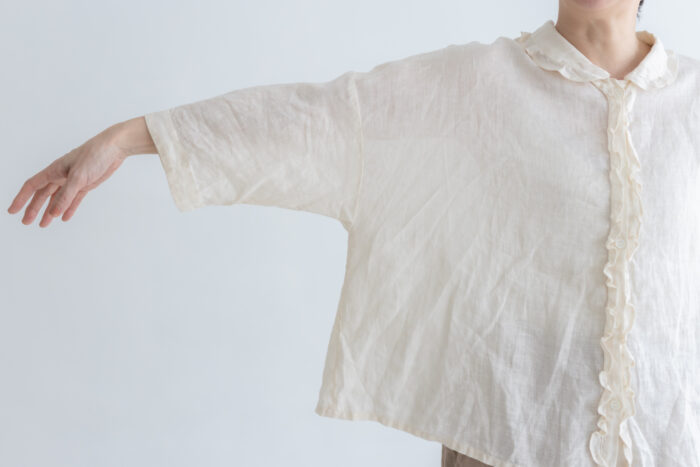 予約 LA475 PAUL FRILL SHIRT milk 6月初〜6月中 4