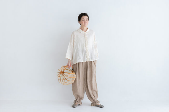 予約 G1202 CLASSIL SIDE LINEN STRING PANTS beige 7月末〜8月初 6