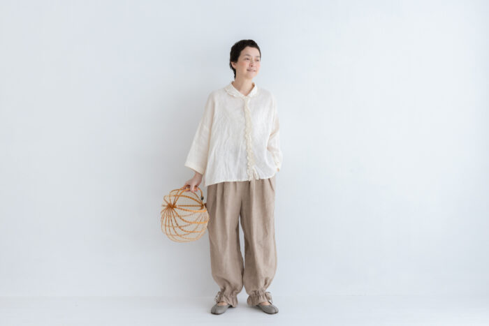 予約 LA475 PAUL FRILL SHIRT milk 6月初〜6月中 6