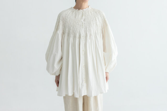 予約 RS9 CIRCULAR SMOCKING SHIRT white 10月初〜10月中 1 予約 RS9 CIRCULAR SMOCKING SHIRT white 10月初〜10月中 1