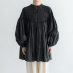 予約 RS9 CIRCULAR SMOCKING SHIRT charcoal 10月初〜10月中