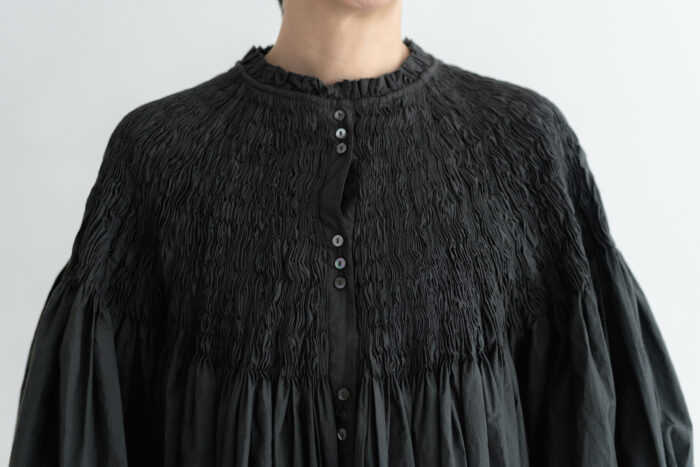予約 RS9 CIRCULAR SMOCKING SHIRT charcoal 10月初〜10月中 4