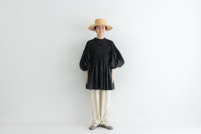 予約 RS9 CIRCULAR SMOCKING SHIRT charcoal 10月初〜10月中 5