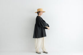 予約 RS9 CIRCULAR SMOCKING SHIRT charcoal 10月初〜10月中 6