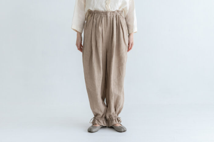 予約 G1202 CLASSIL SIDE LINEN STRING PANTS beige 7月末〜8月初 1