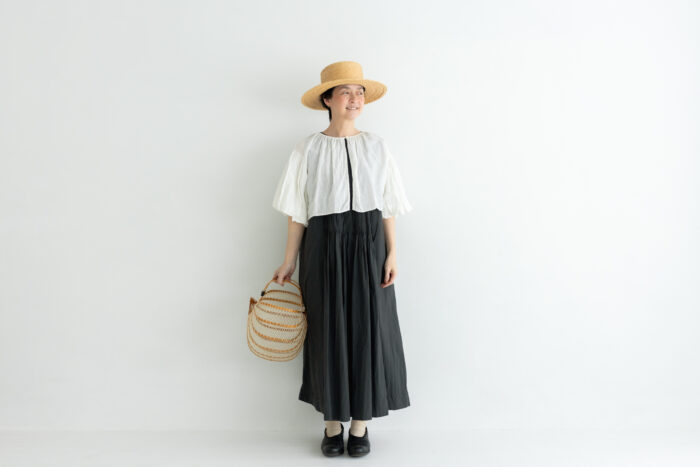 予約 G1189 KHADI COTTON LINEN GATHER BORRERO white 6月末〜6月初 5