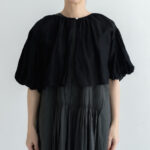 予約 G1189 KHADI COTTON LINEN GATHER BORRERO black 6月末〜6月初