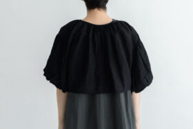 予約 G1189 KHADI COTTON LINEN GATHER BORRERO black 6月末〜6月初 3 予約 G1189 KHADI COTTON LINEN GATHER BORRERO black 6月末〜6月初 3