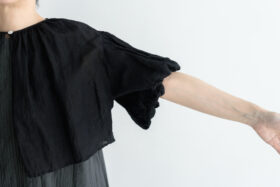 予約 G1189 KHADI COTTON LINEN GATHER BORRERO black 6月末〜6月初 5 予約 G1189 KHADI COTTON LINEN GATHER BORRERO black 6月末〜6月初 5