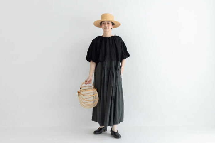 予約 G1189 KHADI COTTON LINEN GATHER BORRERO black 6月末〜6月初 6 予約 G1189 KHADI COTTON LINEN GATHER BORRERO black 6月末〜6月初 6