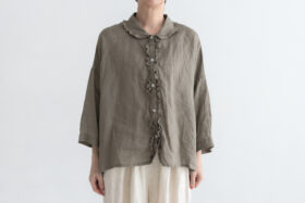 予約 LA475 PAUL FRILL SHIRT greige 6月初〜6月中 1