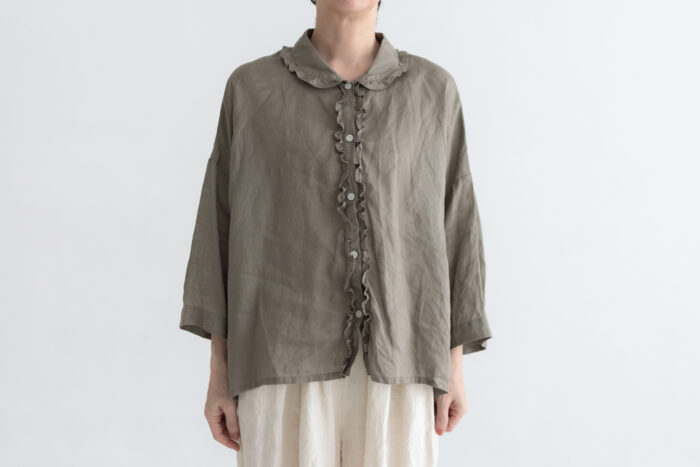 予約 LA475 PAUL FRILL SHIRT greige 6月初〜6月中 1