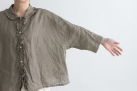 予約 LA475 PAUL FRILL SHIRT greige 6月初〜6月中 4