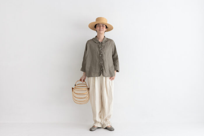 予約 LA475 PAUL FRILL SHIRT greige 6月初〜6月中 5