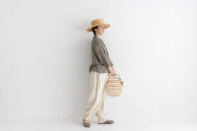 予約 G1202 CLASSIL SIDE LINEN STRING PANTS milk 7月末〜8月初 6