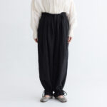 予約 G1202 CLASSIL SIDE LINEN STRING PANTS black 7月末〜8月初