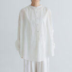 BN2669 Long＆Embroidery Blouse B.white