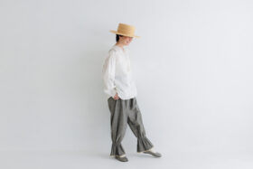 BN2673 Gather Pants gray mix 6