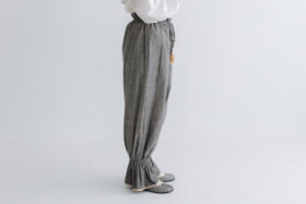 BN2673 Gather Pants gray mix 2