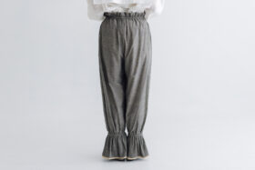 BN2673 Gather Pants gray mix 3