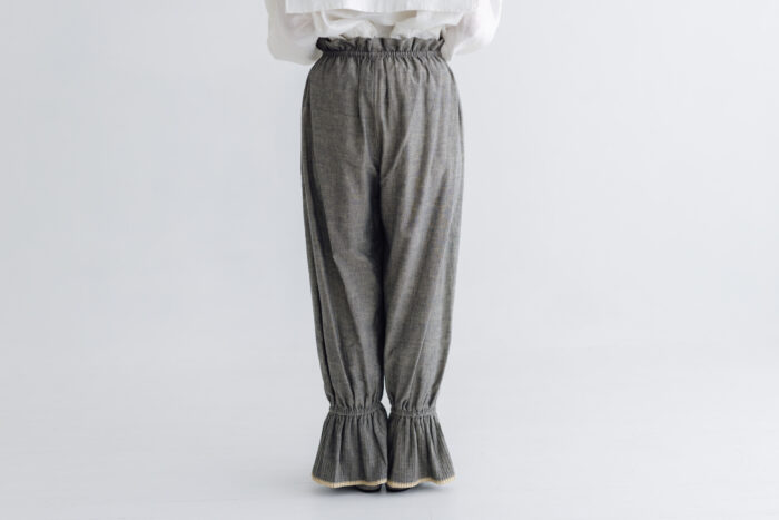 BN2673 Gather Pants gray mix 3