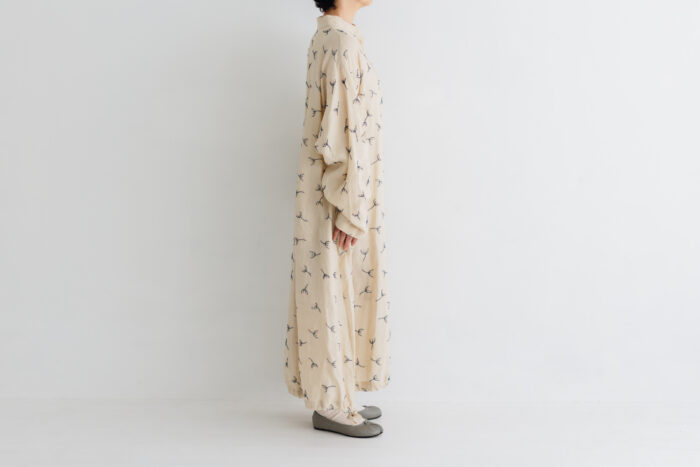 BN2681 Front Button Dress ecru 2